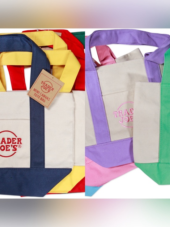 Trader Joe'S Handbags - Trader Joe’s Mini Canvas Totes & Micro Totes With Grocery Bag Bundle- 9 total
